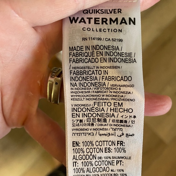 NWT Quiksilver Waterman Clippa Woven Shirt - Size Large - Picture 9 of 9